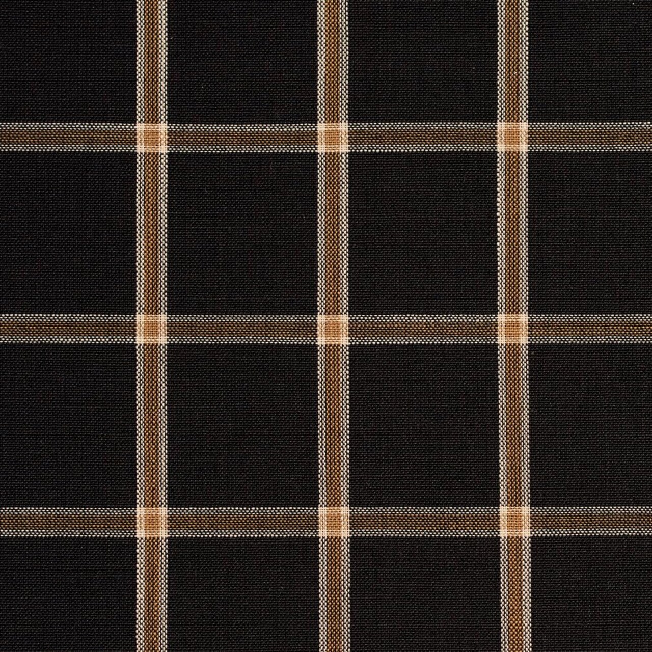 Black Plaid Linen Look Woven Pattern Upholstery Fabric by The Yard - SKU: Holly Onyx